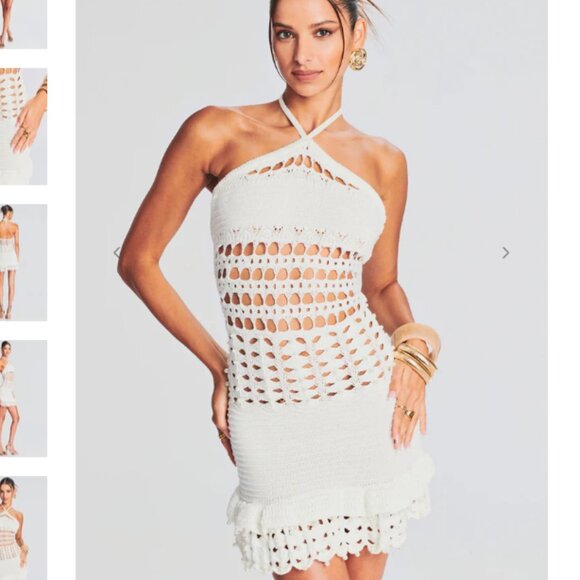 Retrofete Eze Crochet Pearl Embellished Dress XS - Picture 4 of 6